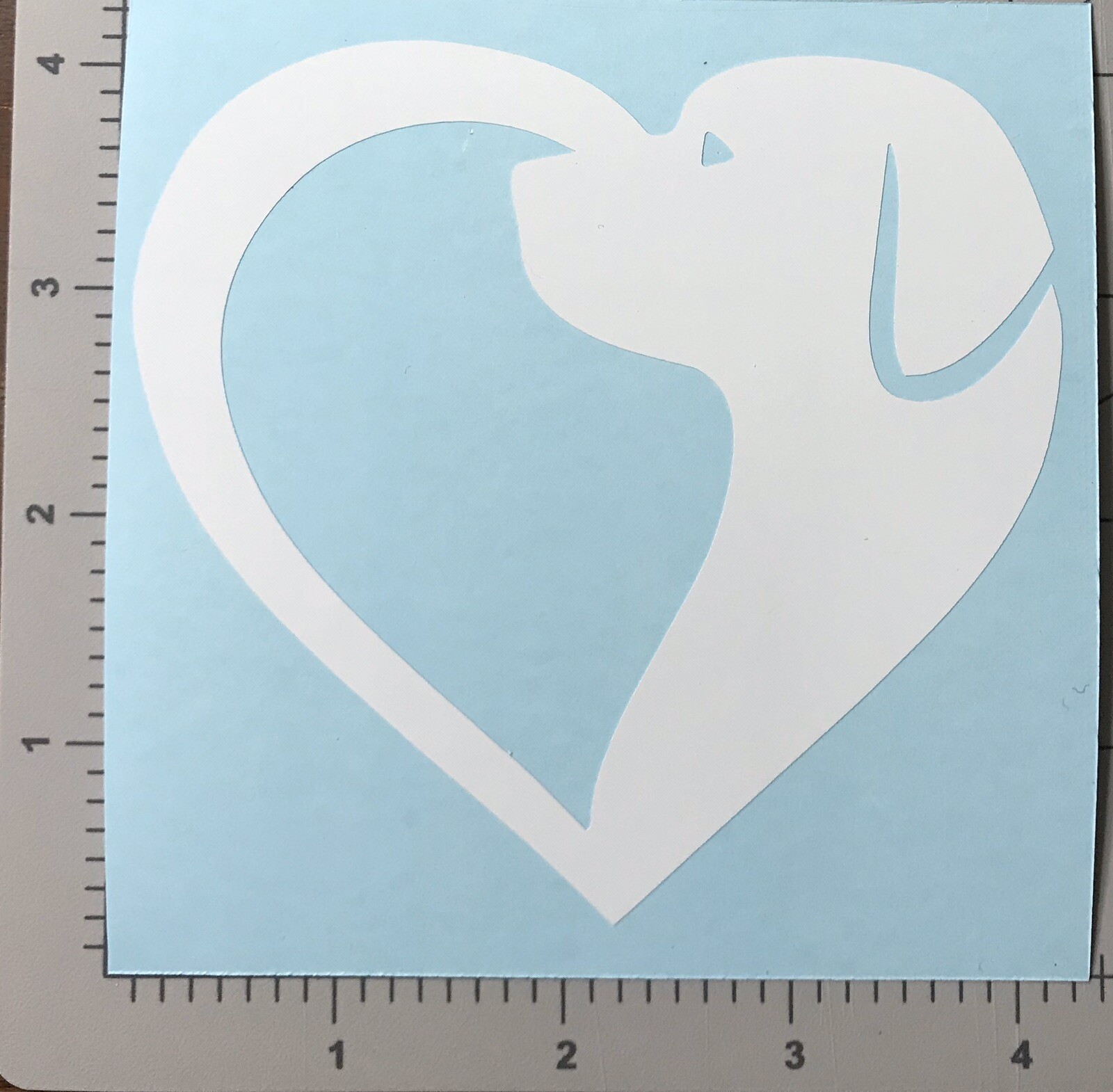 HEART DOG Vinyl Decal Sticker Window Wall Bumper Animal Adopt Dog Cat Love Pet