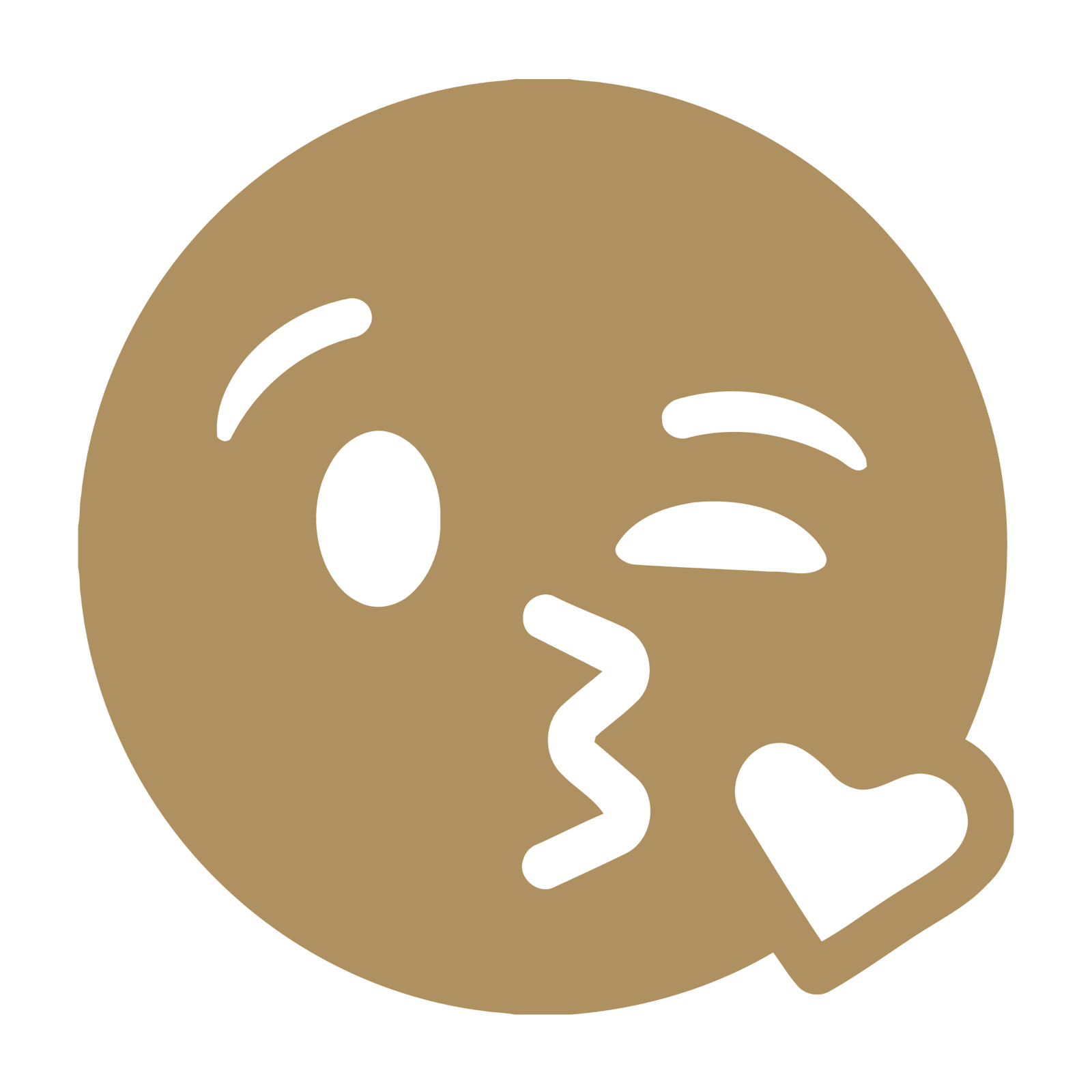 Blowing Kiss Emoji multicolor die cut decal 3×3 Made in USA 6+yr indoor/outdoor