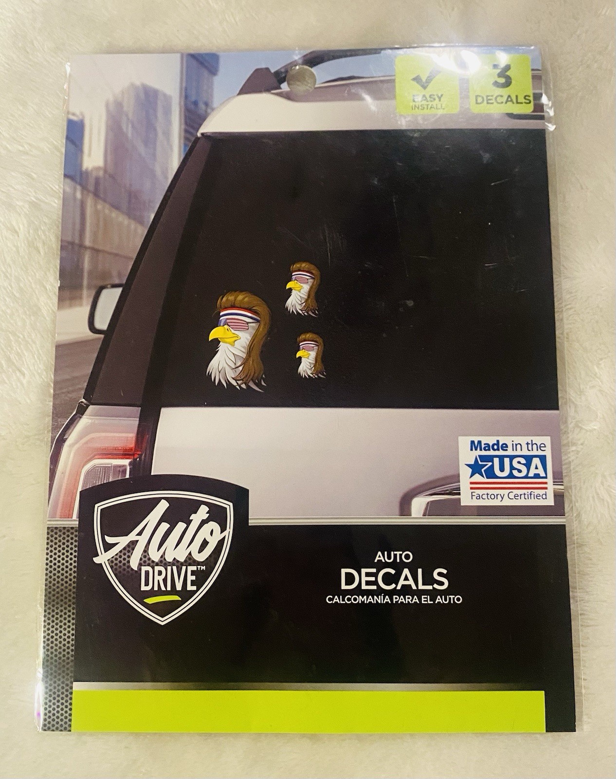 Auto Drive – American Eagles w/ Mullet – 4 Decals – Vinyl Decal Stickers