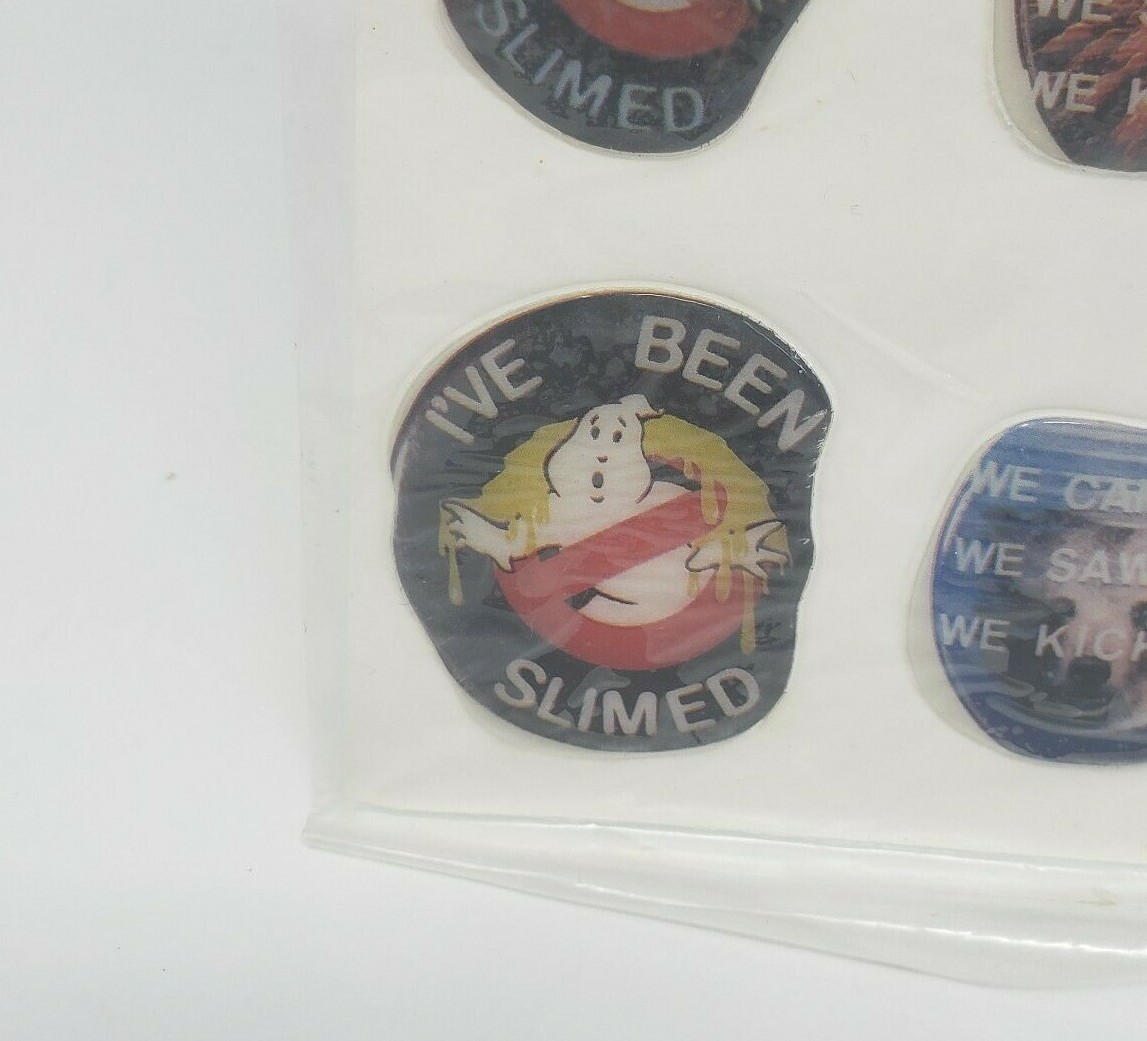 VINTAGE 1980's GHOSTBUSTERS 6 PUFFY STICKERS SEALED UNOPENED MADE IN TAIWAN