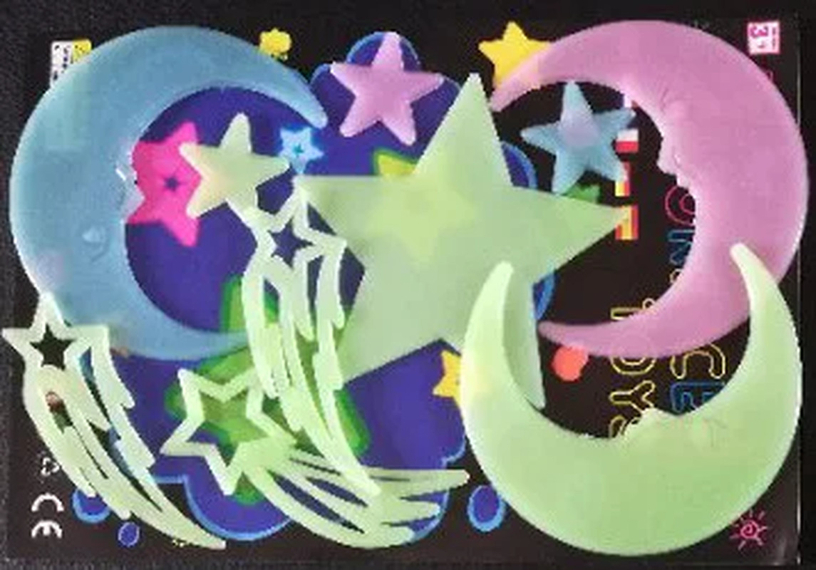 Luminous Cartoon Butterfly Stars Wall Stickers for Kids Room Bedroom Decor Glow