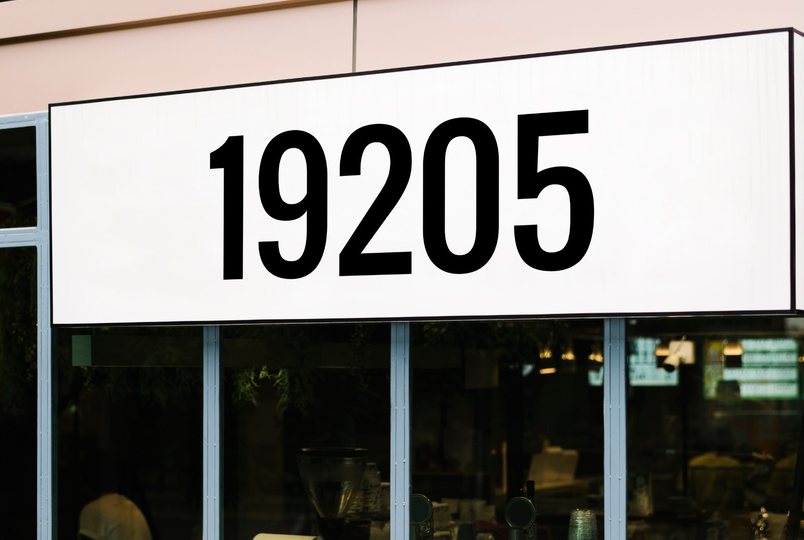 Large Storefront Address Numbers Vinyl Decal Window Oswald Font