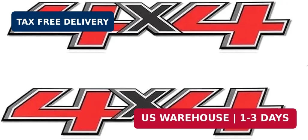 Set of 2 PCS 4×4 Decals Stickers Compatible with 2014-2018 Chevy Silverado