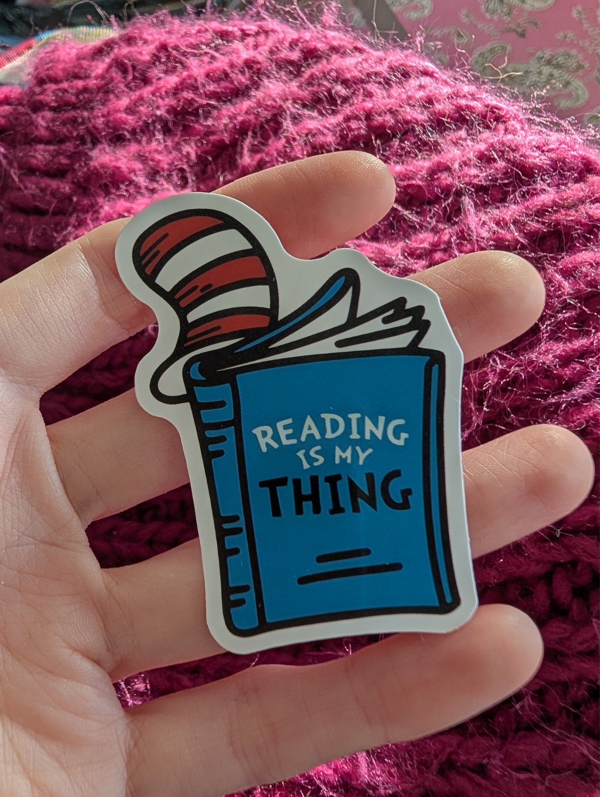Dr. Seuss Sticker, cat in hat