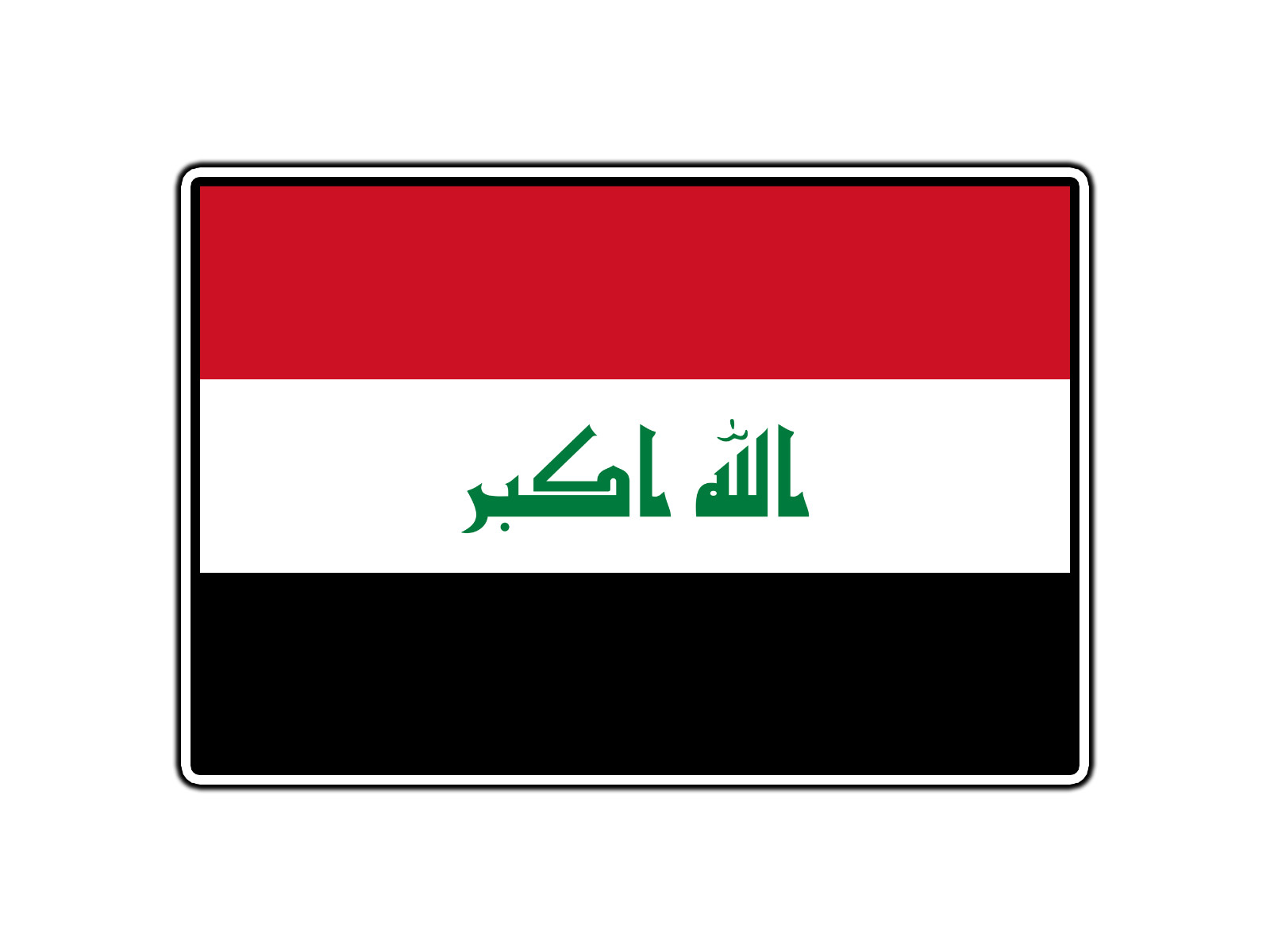 Iraq Flag World Country Sticker Waterproof Vinyl Decal Die-Cut Car Laptop