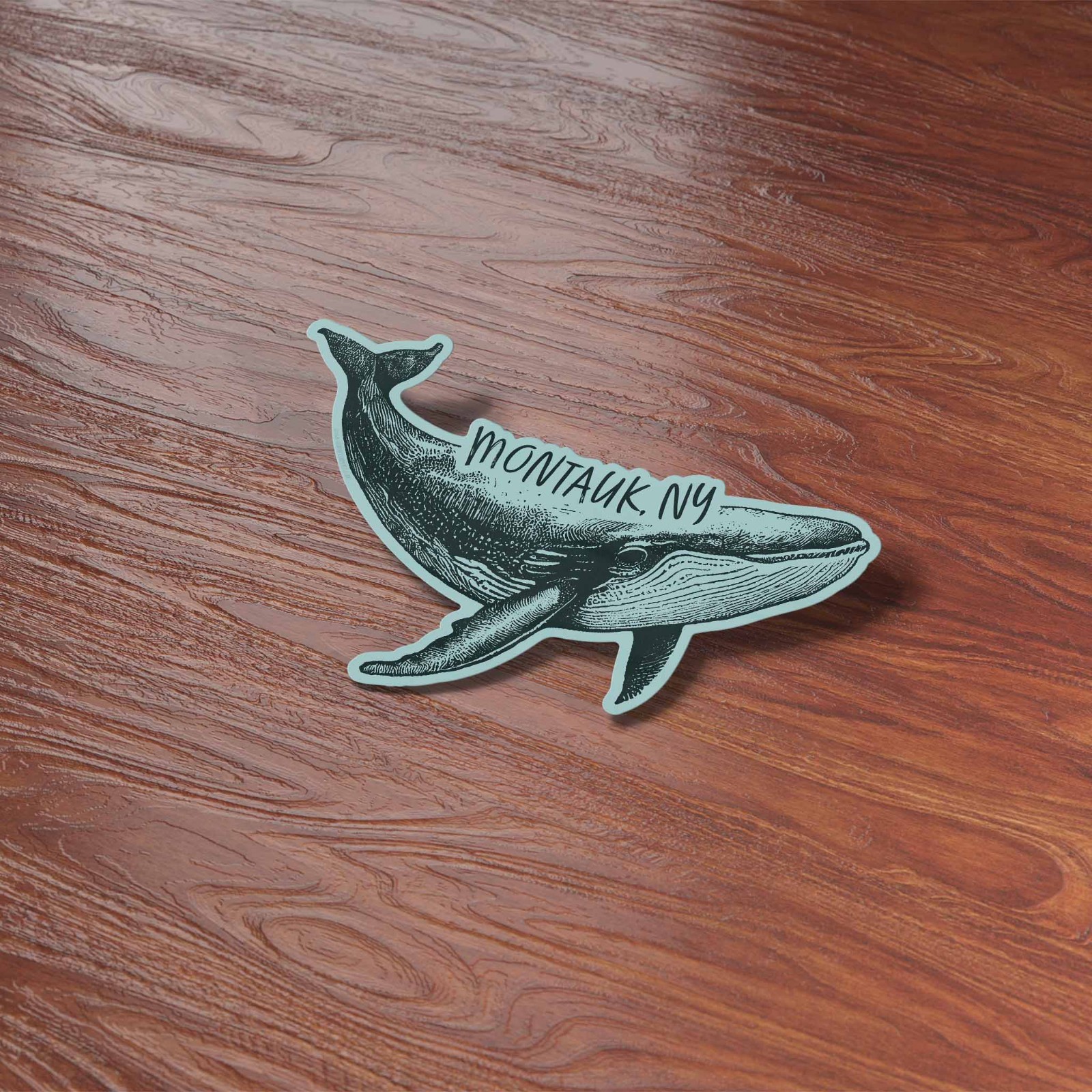 Montauk New York Humpback Whale Sticker – Long Island NY Decal for Water Bottle