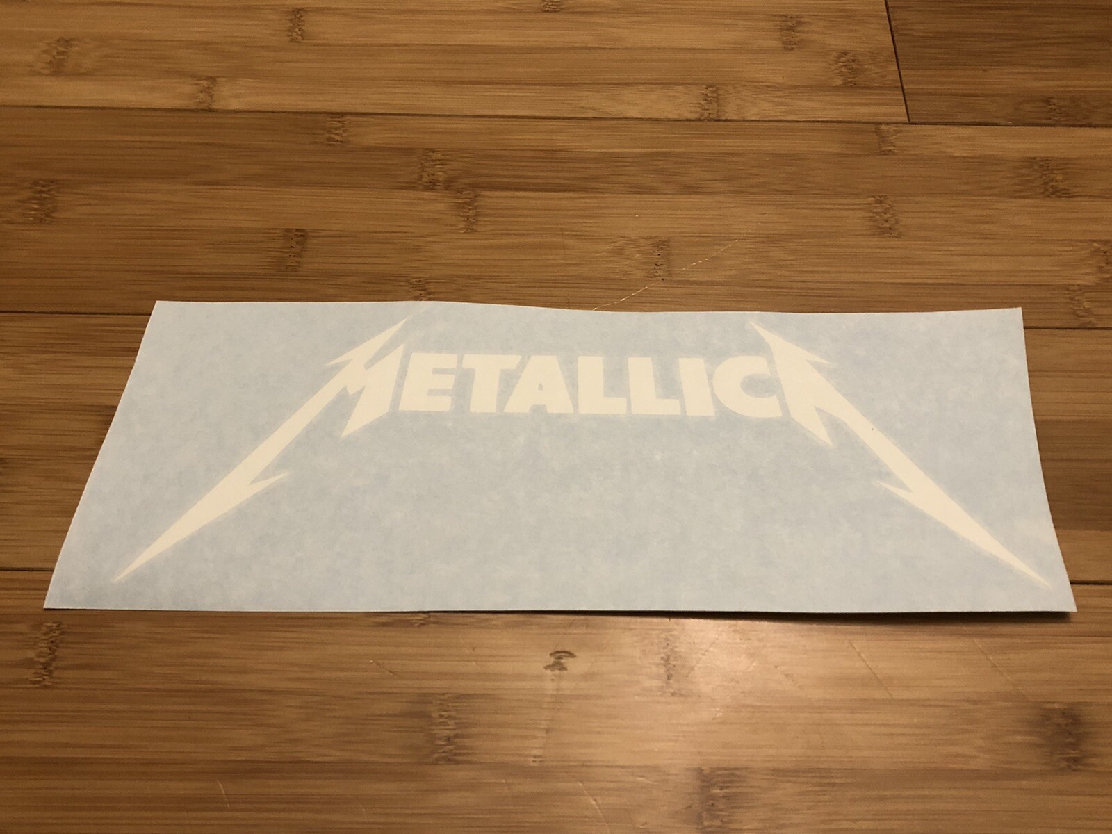 Metallica Logo 12” Wide White Vinyl Gloss Decal Sticker Truck Car Band Metal