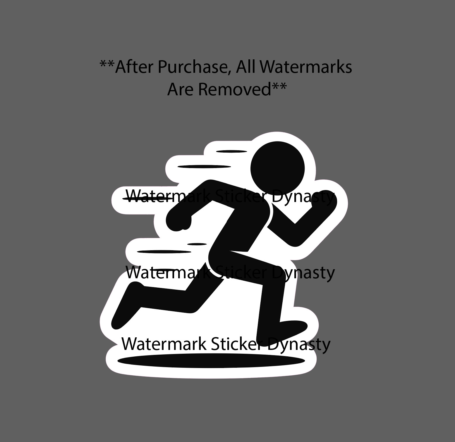 Stick Figure Running Sticker Waterproof Decal Sprint Track Health Gym Gift NEW