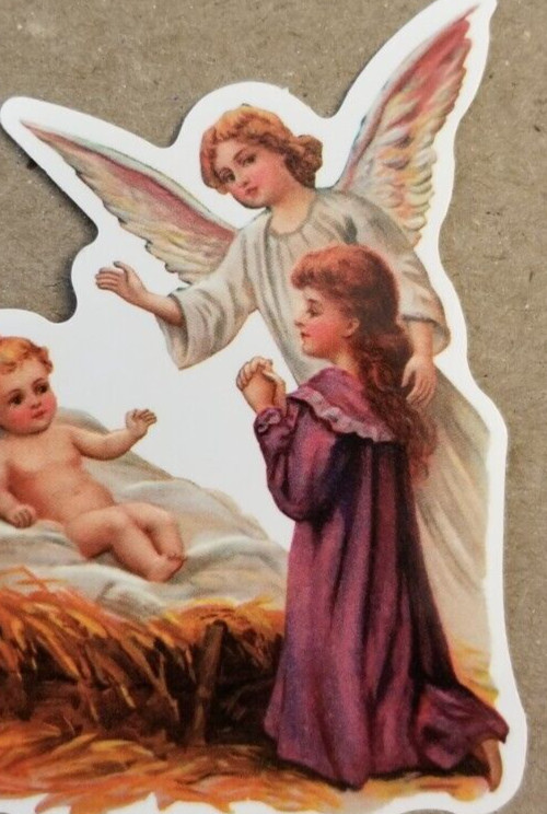 Nativity Sticker Christmas Holiday Jesus Guardian Angel God Spiritual Religious