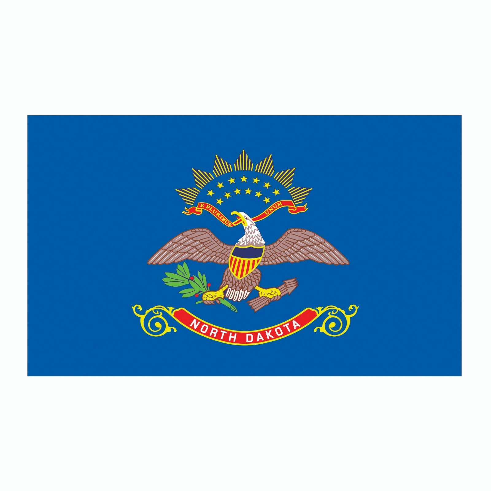 North Dakota State Flag Sticker, Decal, Bumper Sticker Vacation Sticker 3" x 5"