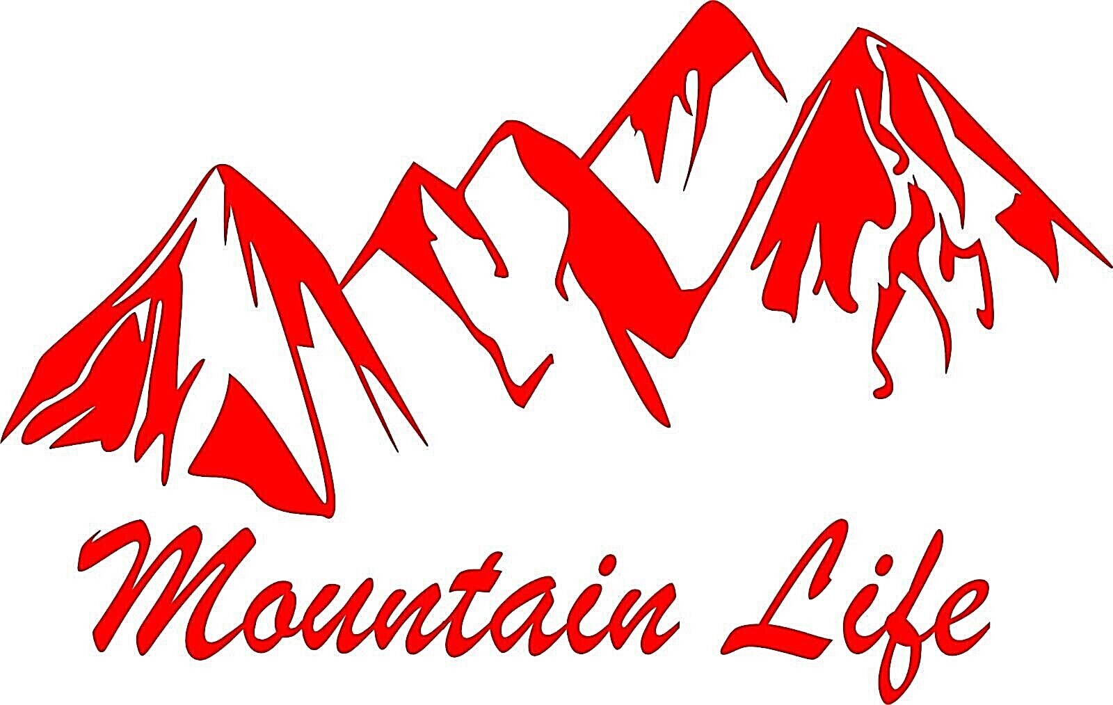 MOUNTAIN Life VINYL DECAL 6.5 W x 4.5"in H