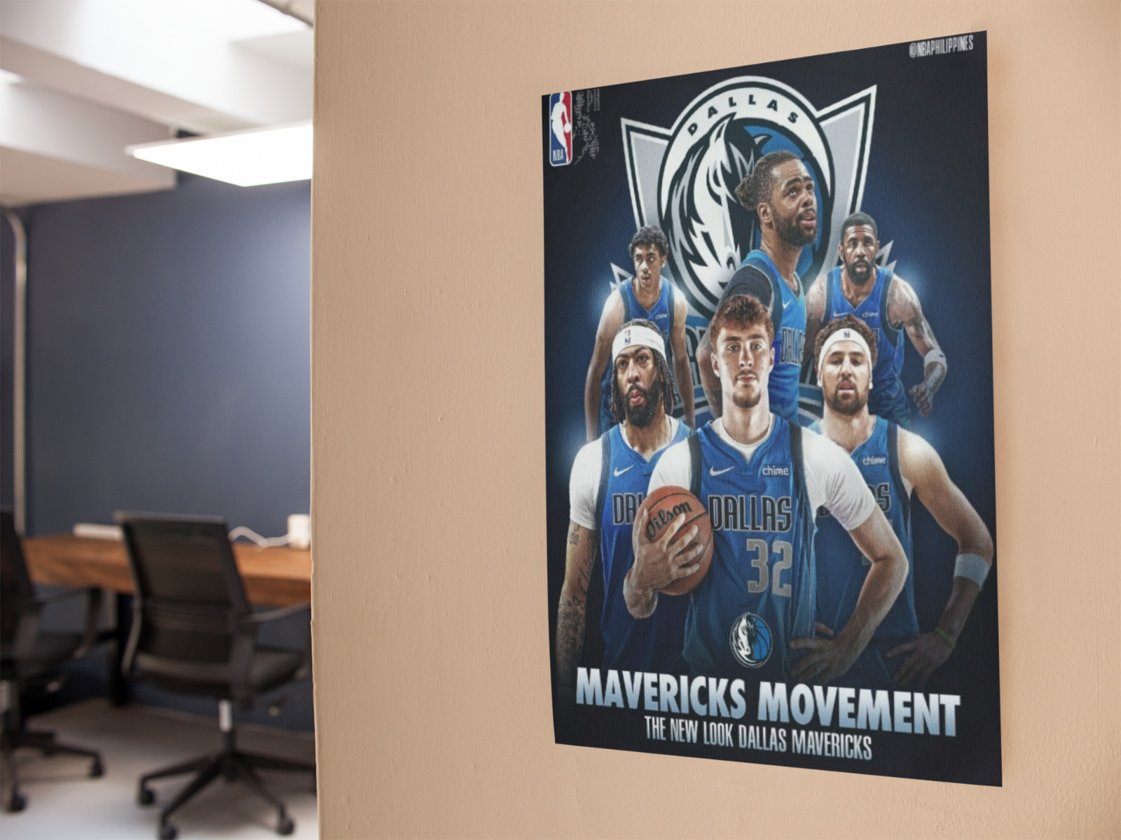 Dallas Basketball Fan Wall Vinyl Graphic Poster Print Removable Adhesive Decor