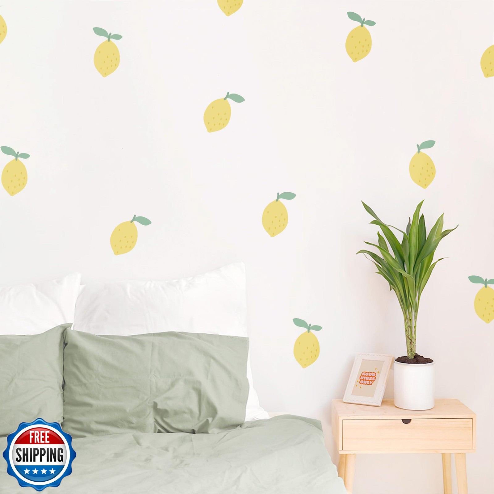 Teddylabels – Lemon Wall Decals – Easy-to-Apply and Removable Wall Stickers: