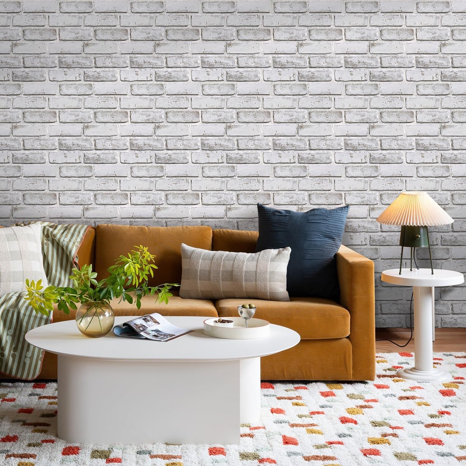 3D Faux Brick Wall Panel Peel and Stick, 10 Pcs of 12"X12", Small Size, Ultra…