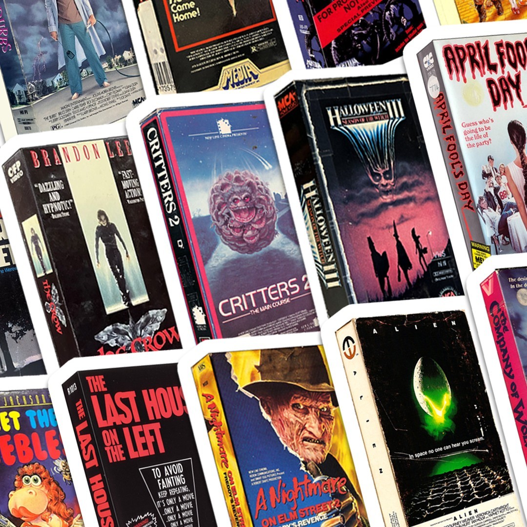 Horror Movie VHS Vinyl Sticker Pack
