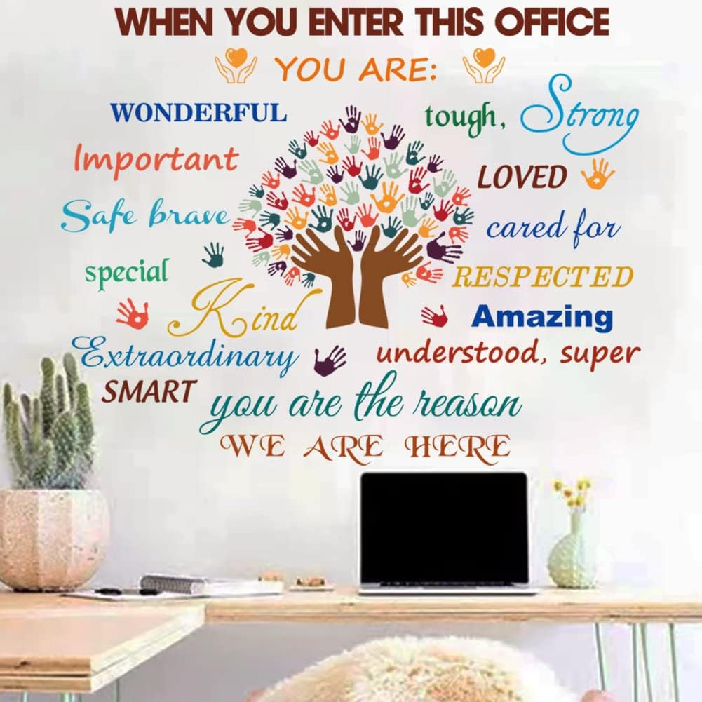 Inspirational Quotes Decals Peel and Stick Motivational Wall Decals Colorful Mot