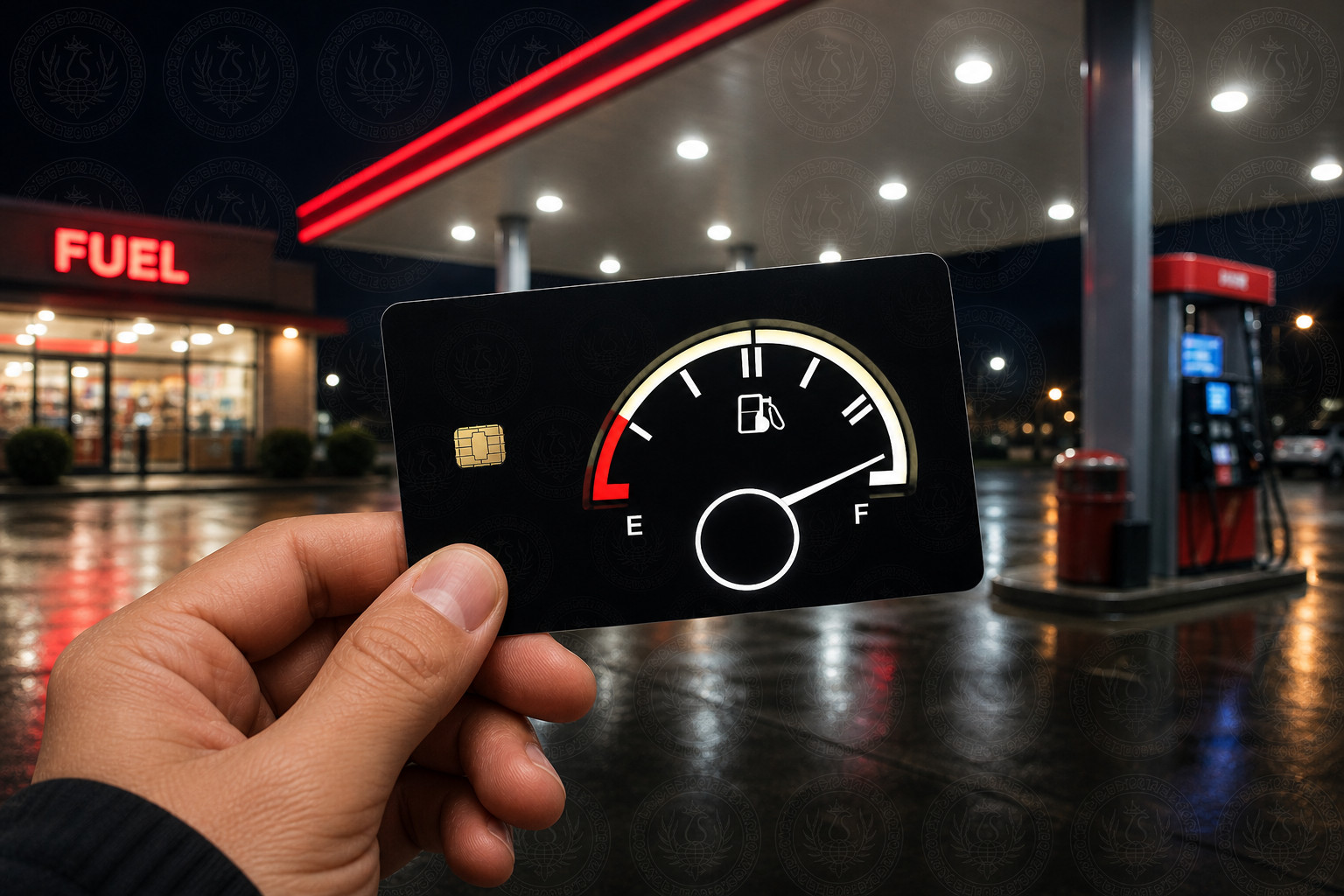 Gas Money Guage Full Near Empty Credit Card Debit Card Skin Covering
