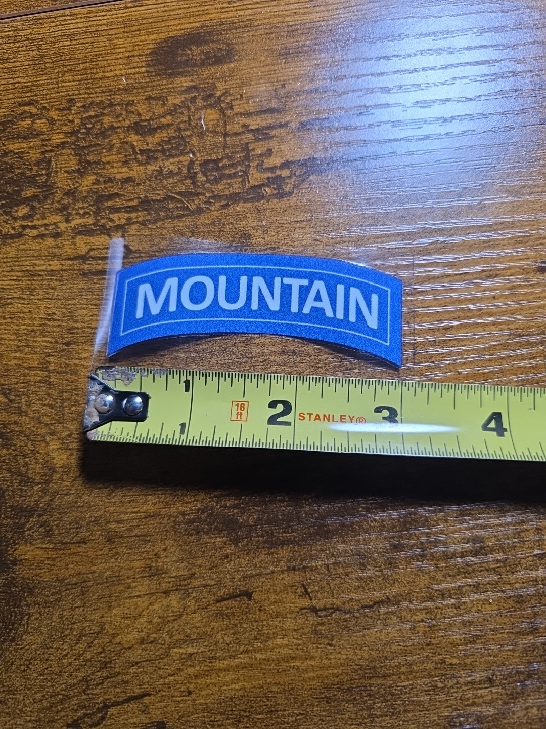 Mountain Tab BLU/ WHT 3in UV DTF Decal Waterproof Made In USA
