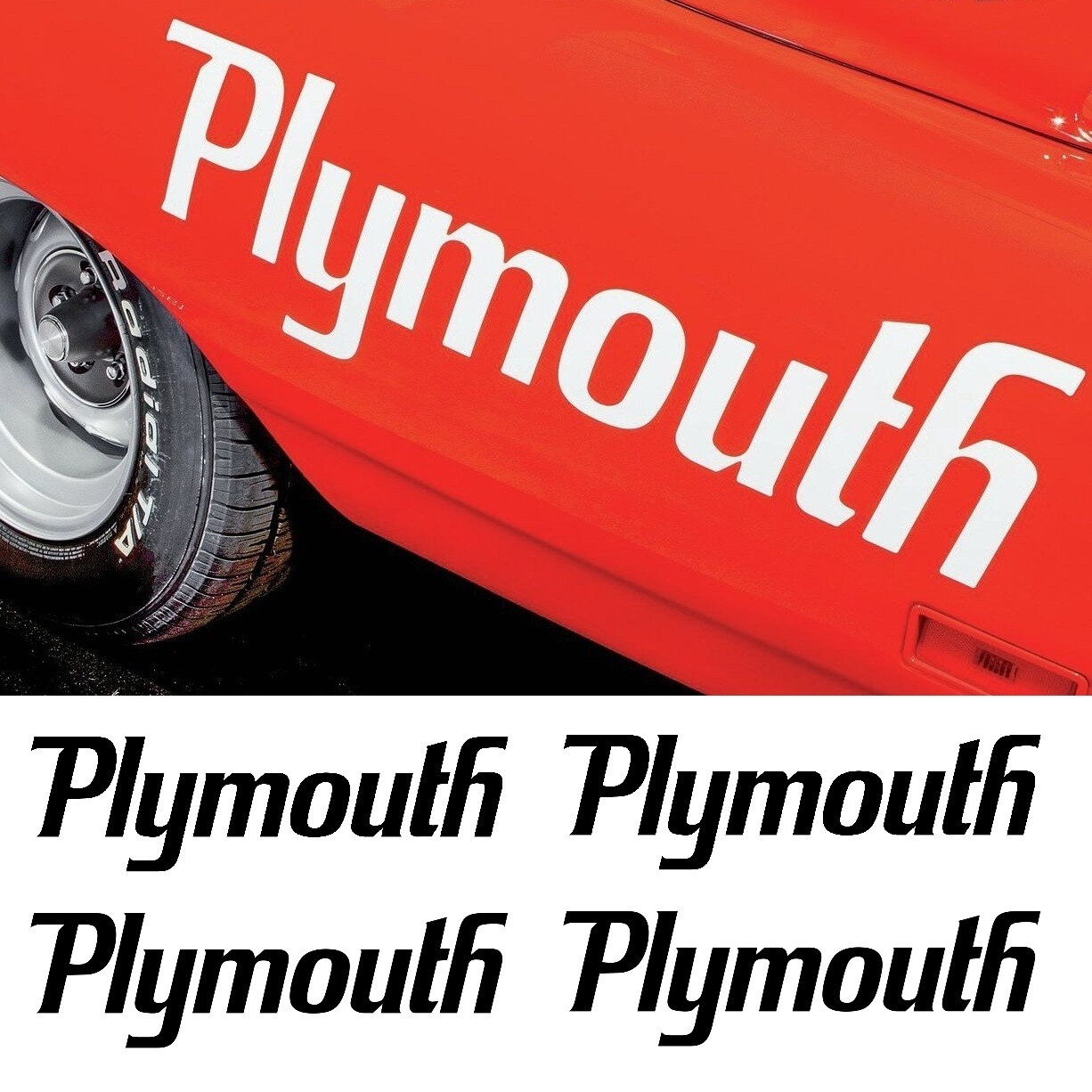 PLYMOUTH Decal Plymouth Car Die Cut Vinyl Decal Sticker – Any Size Any Color