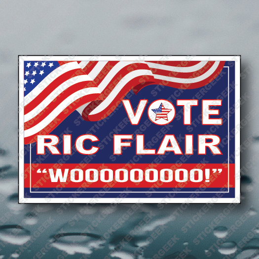 Vote RIC FLAIR Anti Biden Harris Trump Political Politics Sticker 6x4INCH