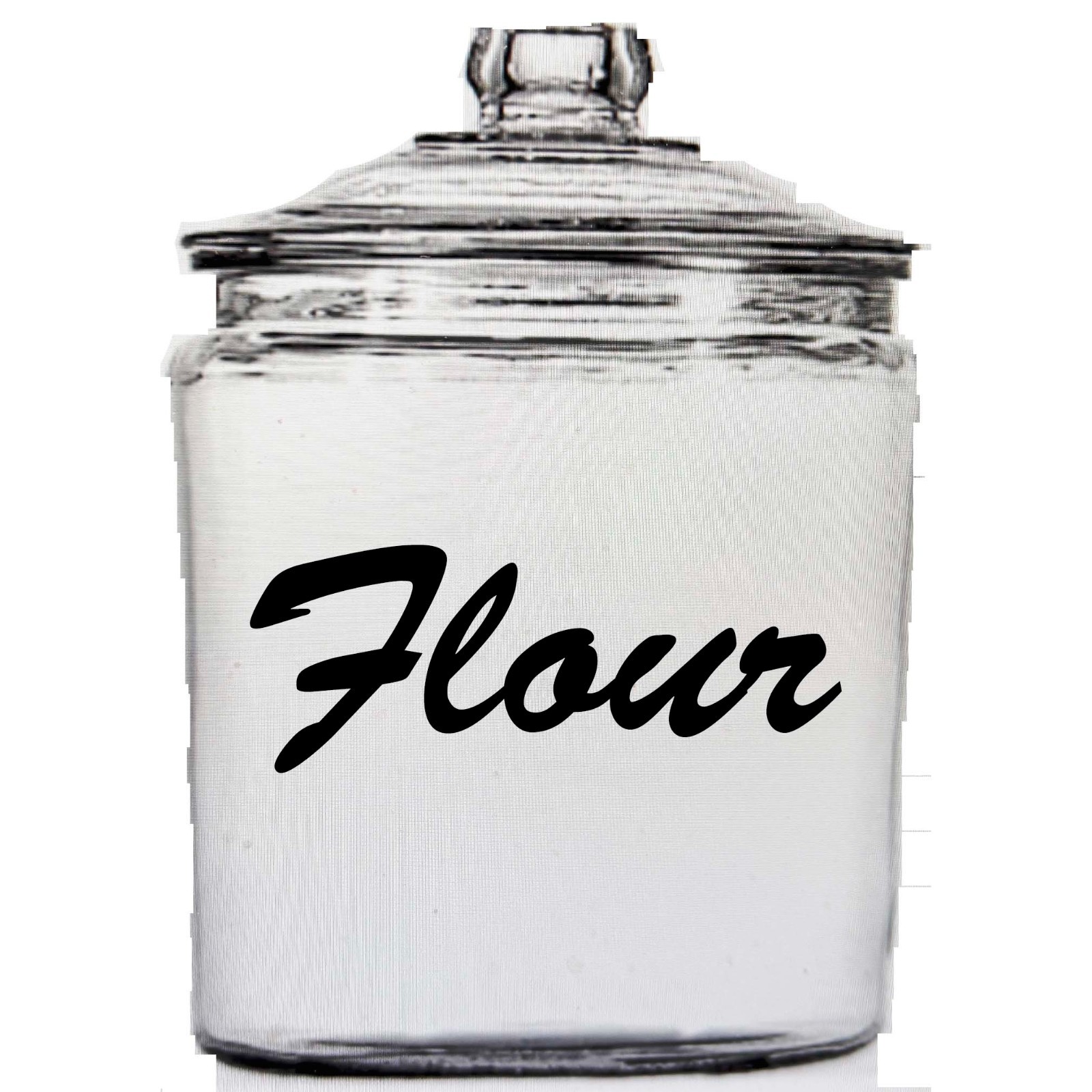 Flour canister label decal jars storage custom Pantry kitchen organization vinyl