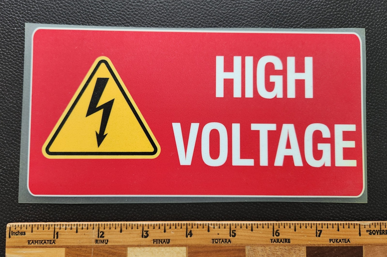 Vinyl "HIGH VOLTAGE" Decal, Indoor / Outdoor, Heavy Duty. Lot of 3