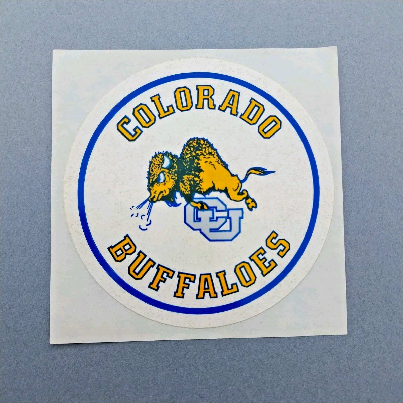 Colorado University Buffaloes CU Retro Mascot Glossy Paper Sticker Decal 3 1/2"