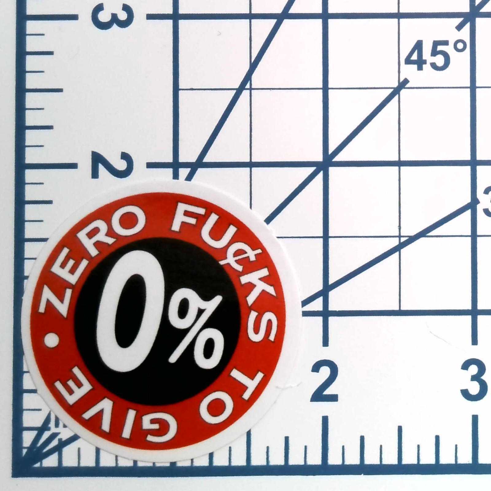 Zero F*cks To Give Vinyl Sticker Funny Sarcastic Bumper Decal Novelty Gag Gift