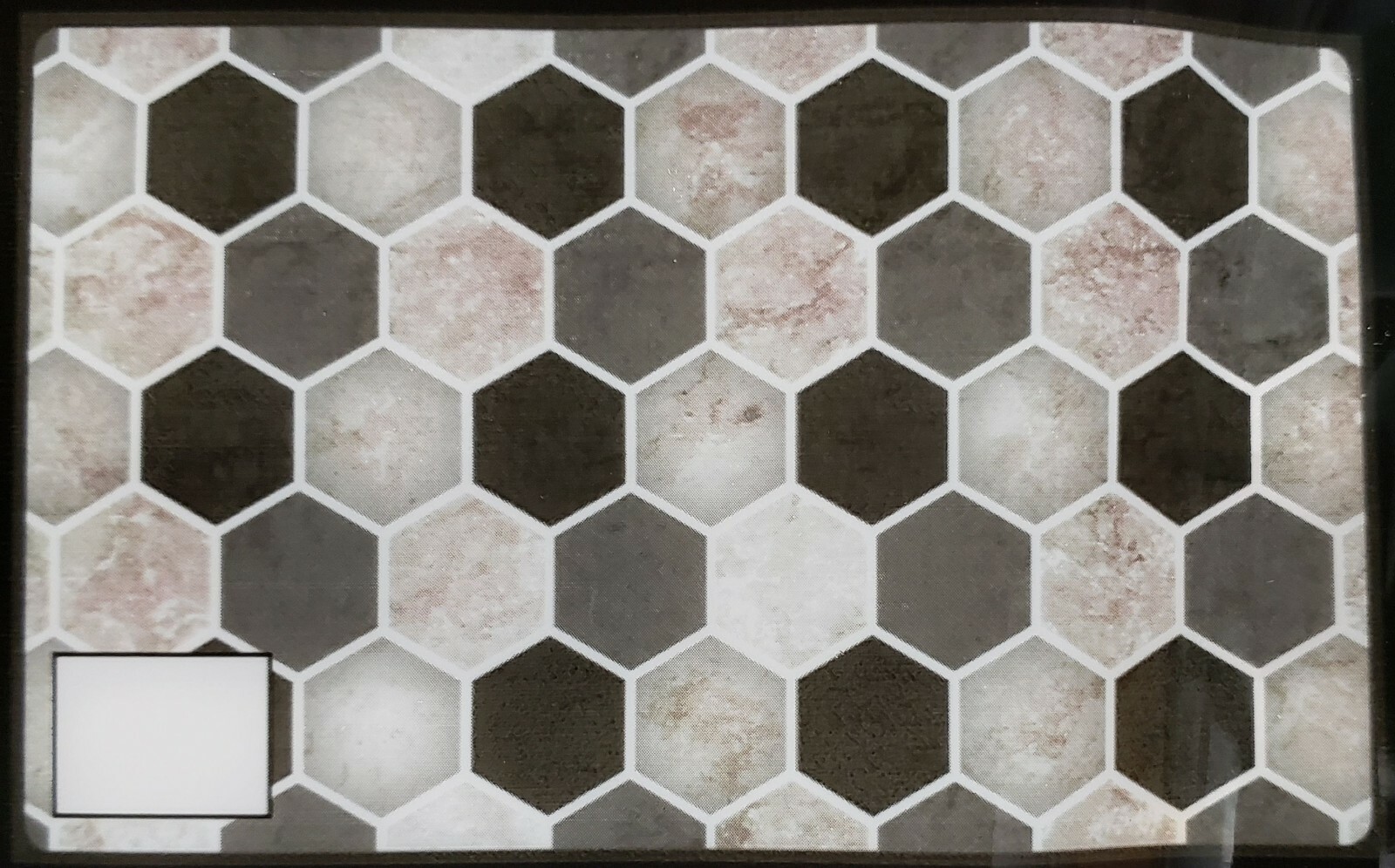 KITCHEN STOVE BACKSPLASH Sticker/Wall Decal, 30" x 18", MARBLE PENTAGONS, GR
