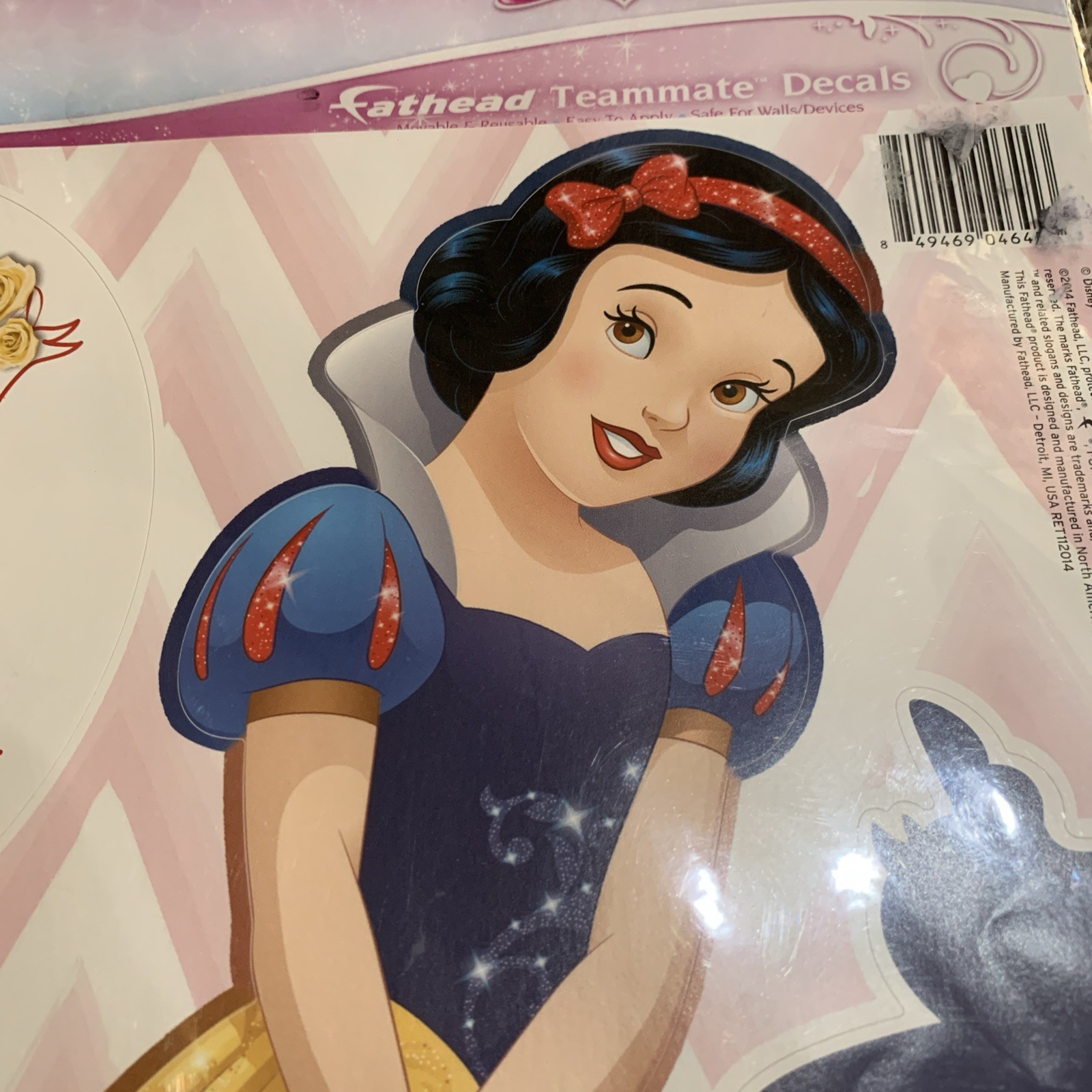 Fathead DISNEY PRINCESS Snow White Wall Decal Set• 6-Vinyl Reusable Decor Sealed