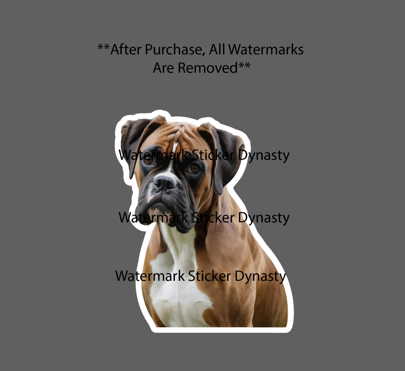 Boxer Sticker Waterproof Decal Dog Pet Animal Friend Family Gift NEW