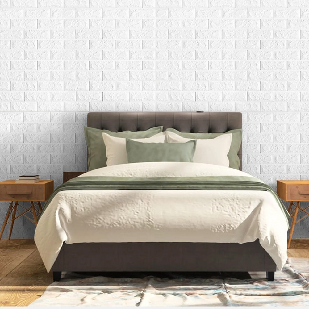 Soundproof Wall Panel Stickers Waterproof Foam Tiles DIY Design Easy Care