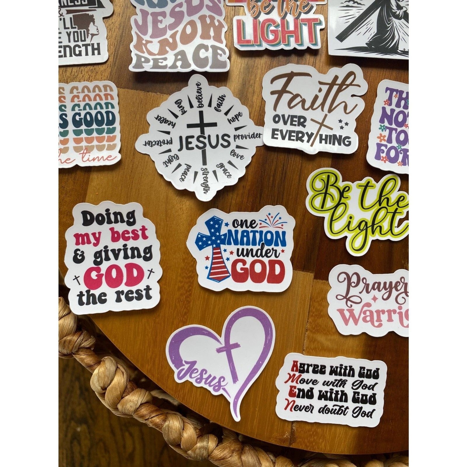 25 Waterproof Stickers Religious Sticker Set Christian Stickers Faith Stickers
