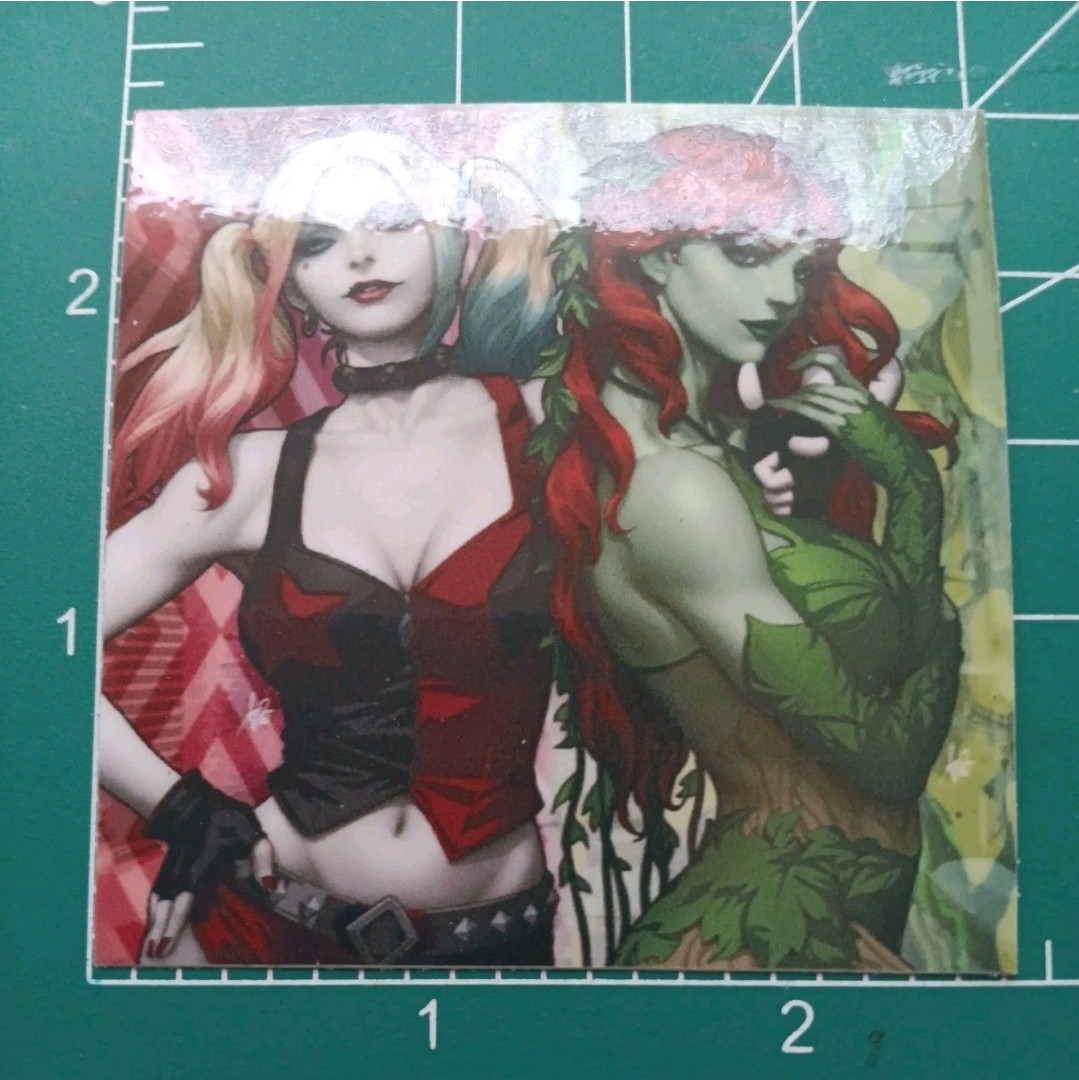 BATMAN PRESENTS HARLEY QUINN X POISON IVY X VYNIL HIGH-GLOSS STICKER X 2.5X2.5