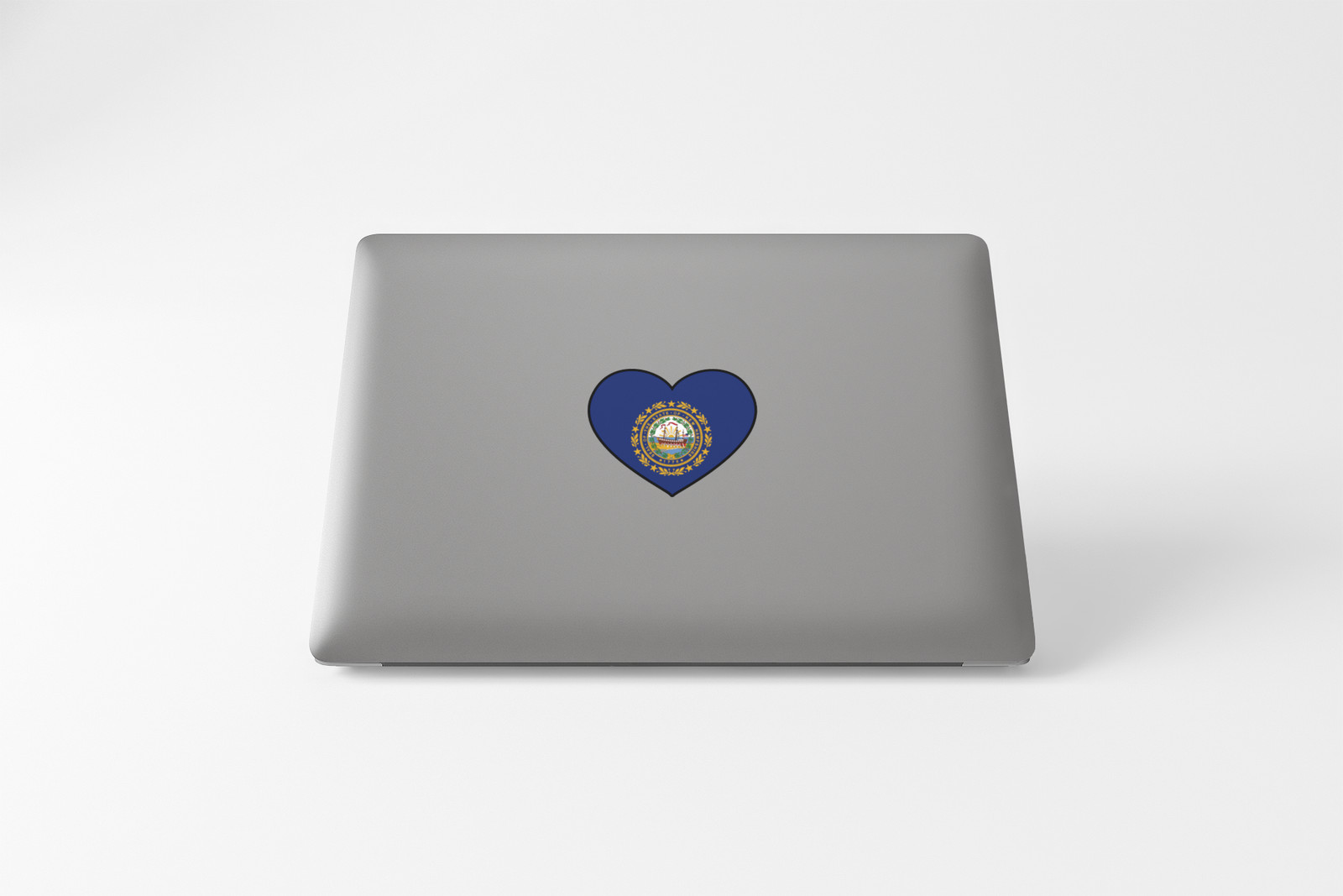 State of New Hampshire Flag Heart Sticker Decal USA New Hampshire State