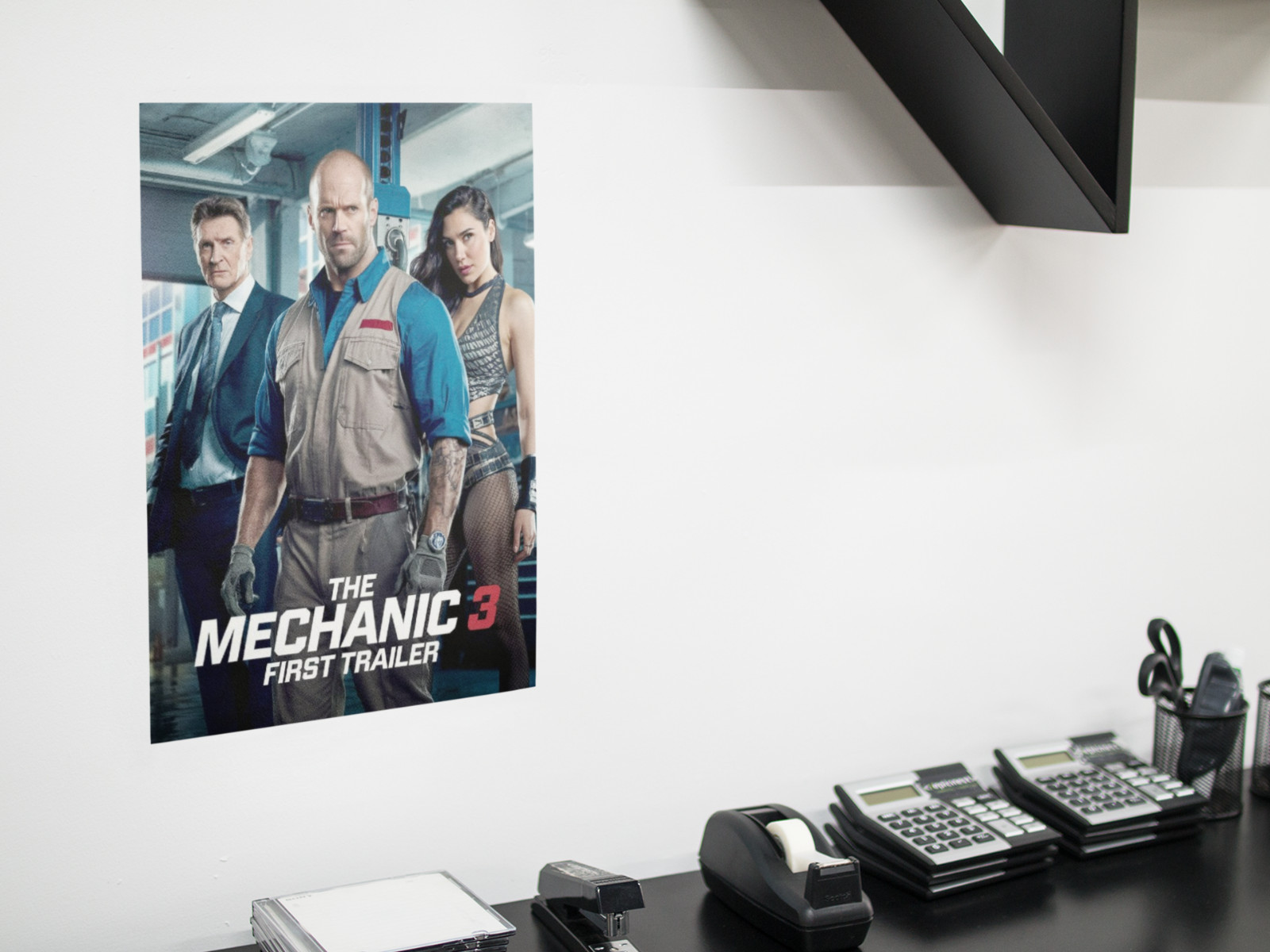 Action Mechanic Movie Style Wall Vinyl Decal Poster Print Removable Adhesive