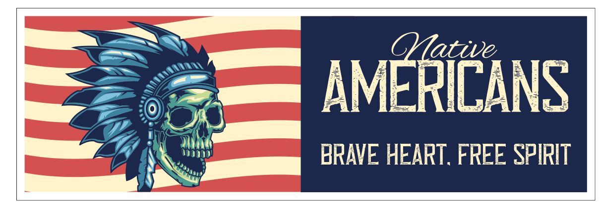 Native Americans Bumper Sticker Decal B48