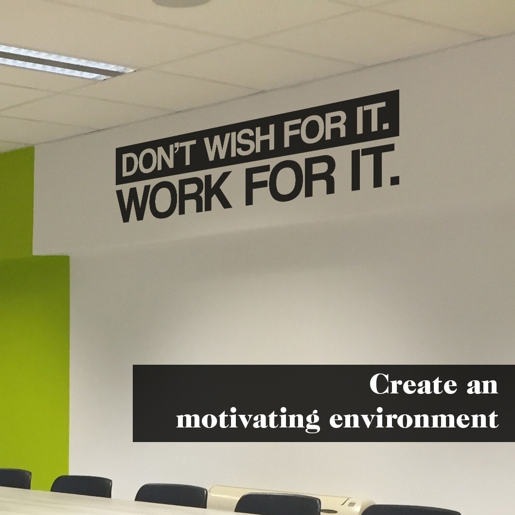 Don't Wish for it Work for it Motivational Wall Decal Sticker Quote Vinyl Art