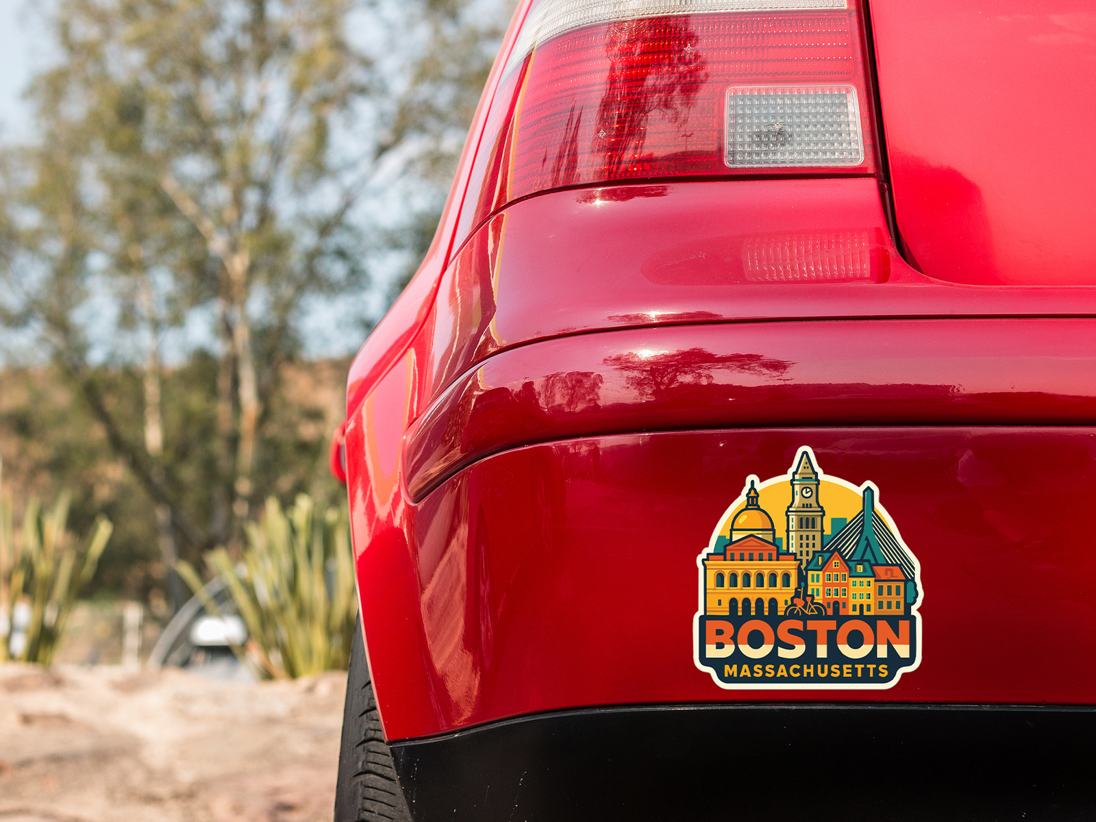 Boston Sticker Decal Vinyl Die-Cut City Skyline Landmark Design