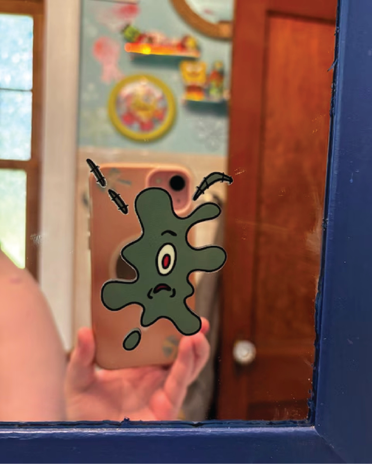 Funny Squished Plankton Spongebob Decal For Window, Car, Gas Lid, Water Bottle
