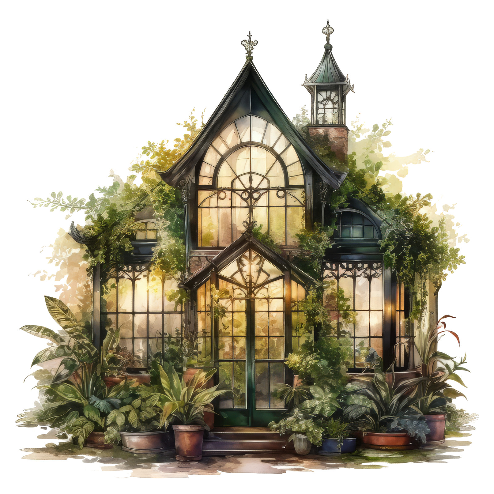 Wall sticker Enchanted Greenhouse Wall sticker 18 x 18 cm large