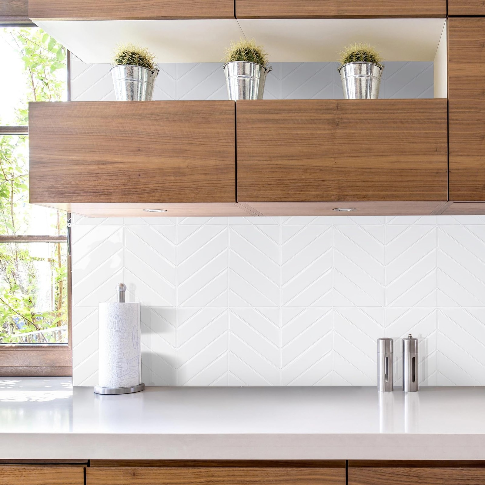 10 Sheets Thicker Herringbone Peel and Stick Backsplash, 12.6”×9.7” Stick on …