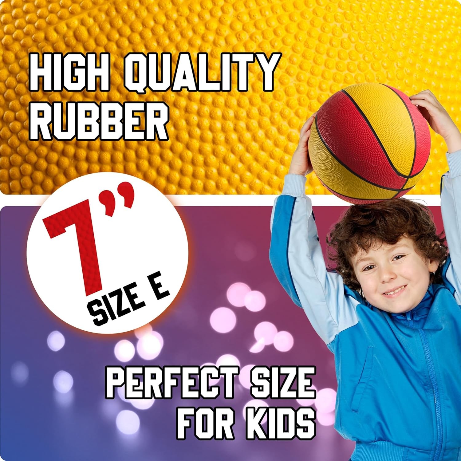 Rubber Mini Basketballs 7 Inch, Size 3 (Pack of 4 or 12) – Pool Basketball for