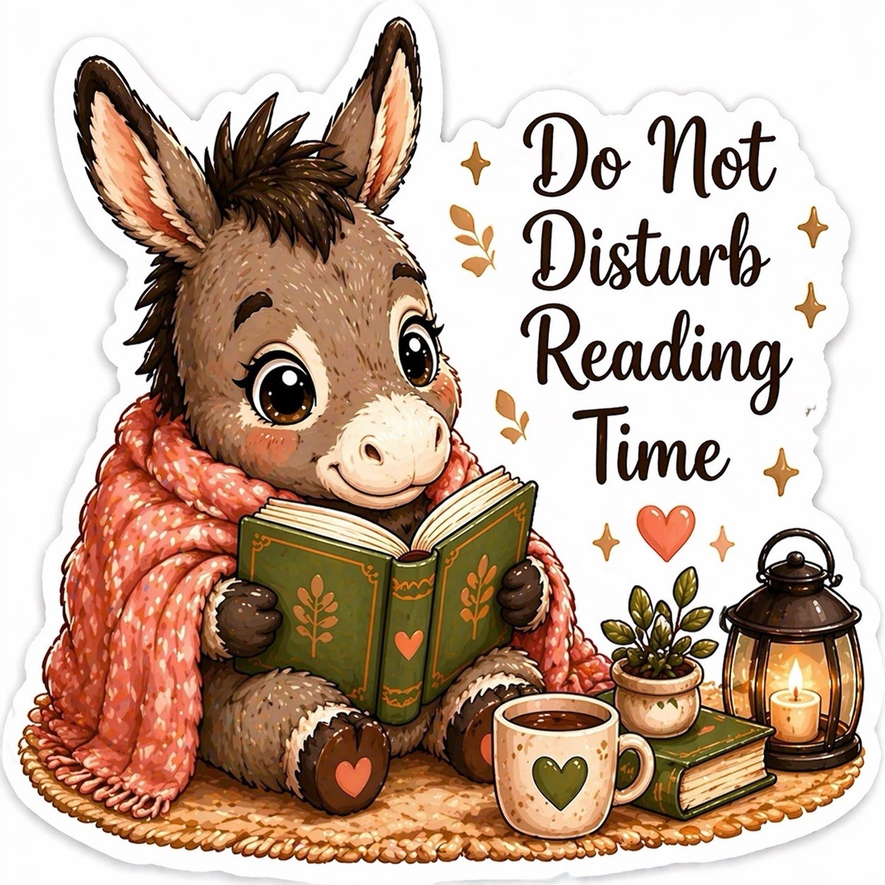 13pc Cute Book Lover Sticker Set Farm Animals Cozy Reading Planner Laptop Decals