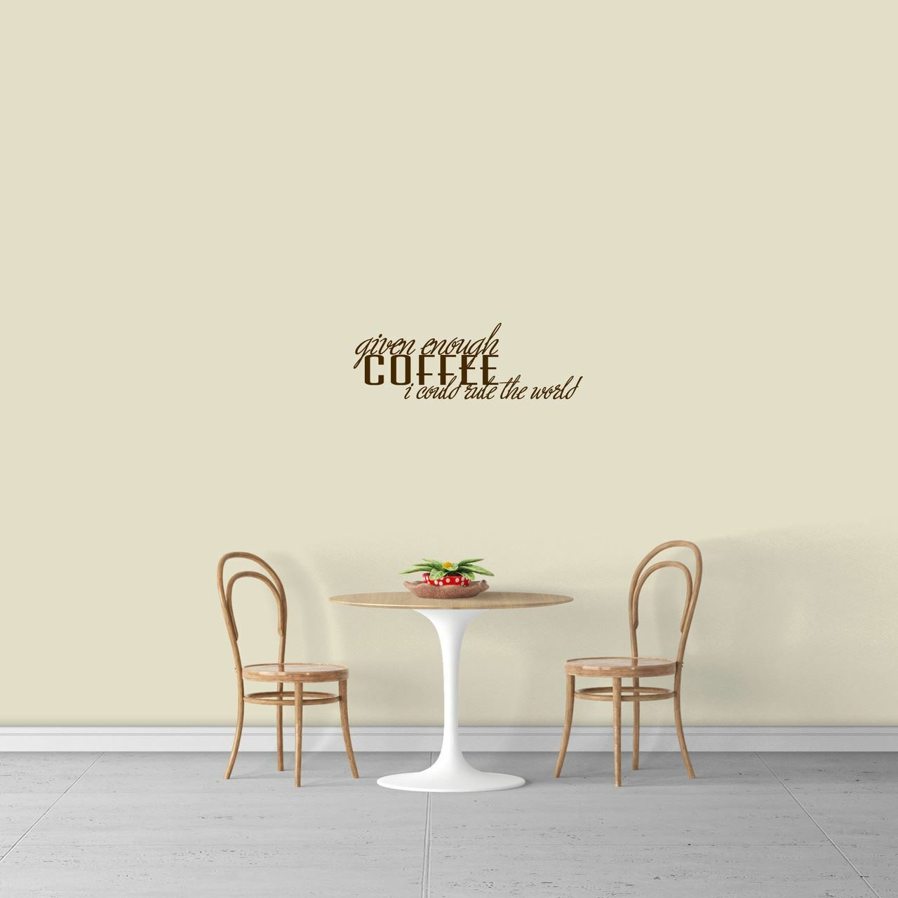 Given Enough Coffee Wall Decal – Kitchen, Dining, Office, Wall Art, Sticker