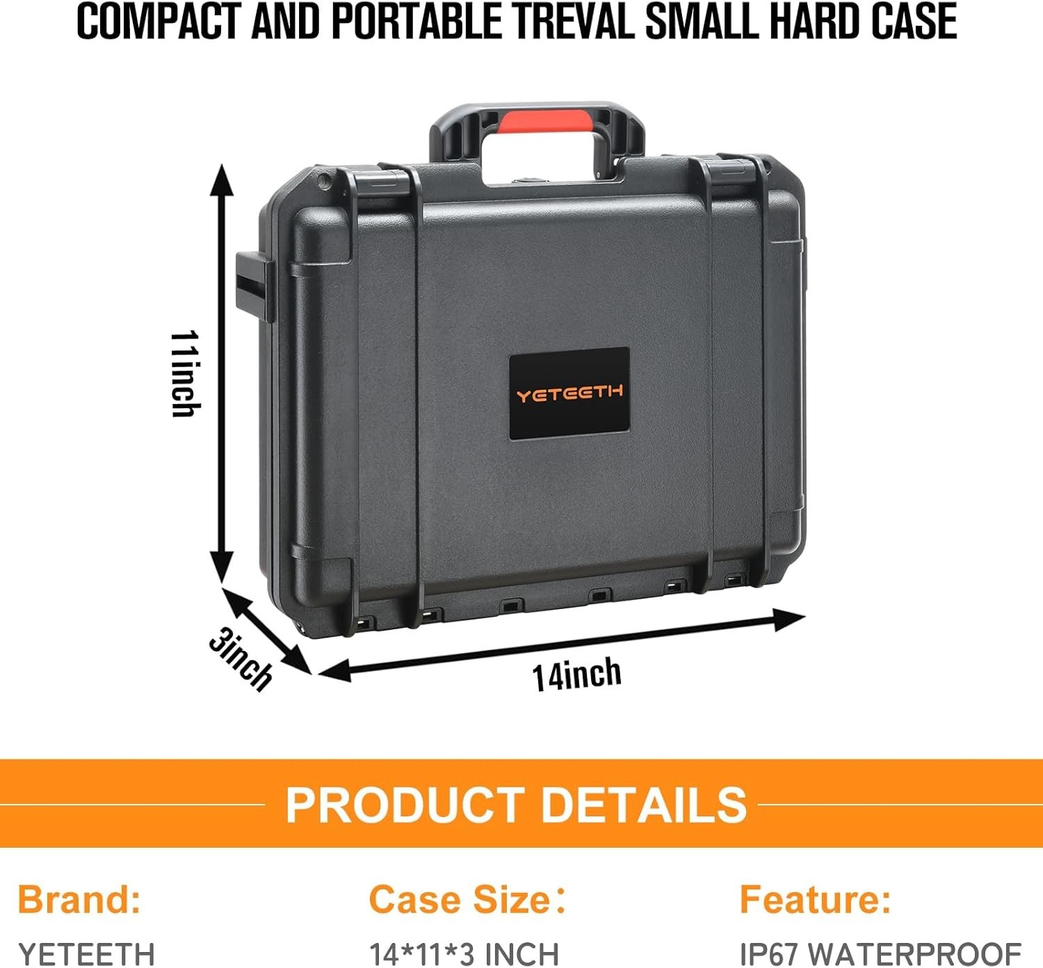 Hard Case for DJI Mini 4 Pro: Waterproof Hard Shell with Foam for DJI Drone Mini