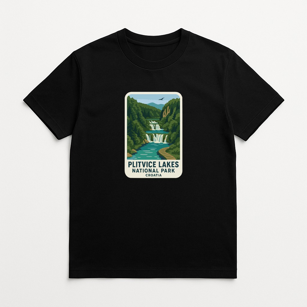 Plitvice Lakes Croatia Iron On Heat Transfer Vinyl HTV World National Parks