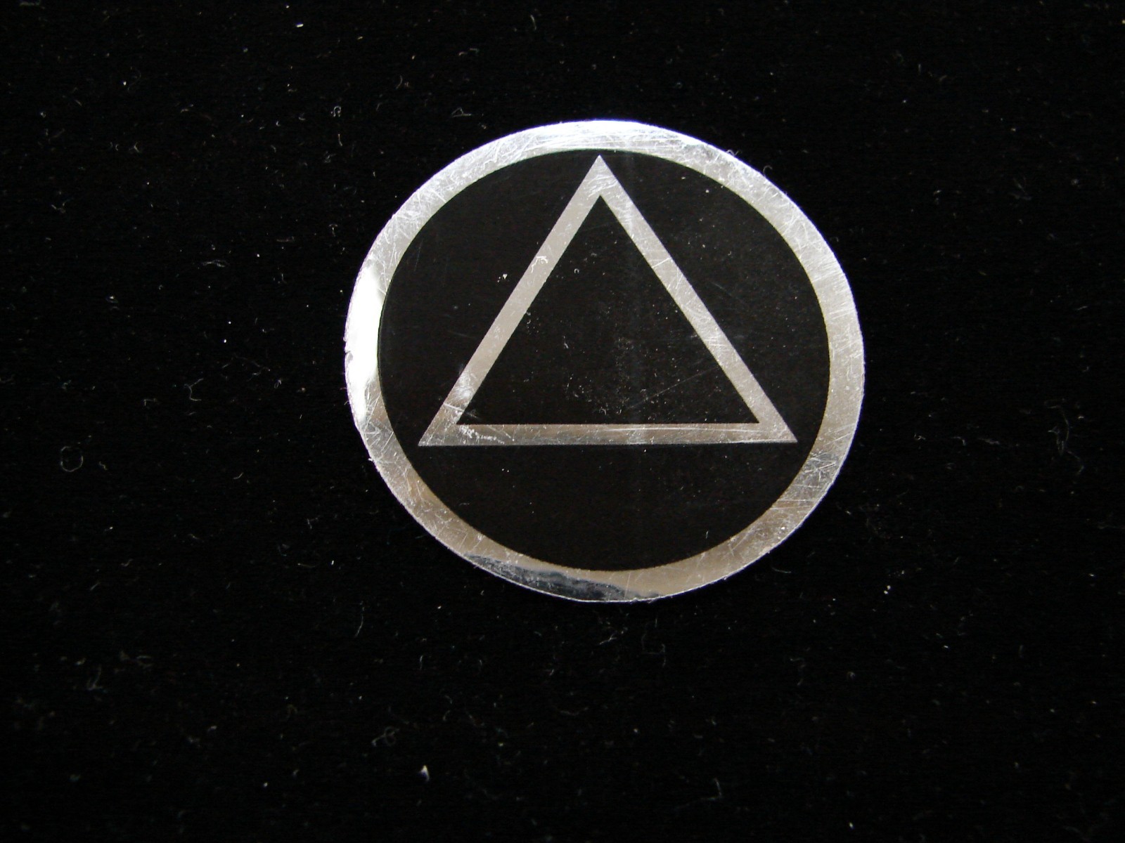 Alcoholics Anonymous AA Symbol Decal 1-1/2"" Round Window or Bumper Sticker