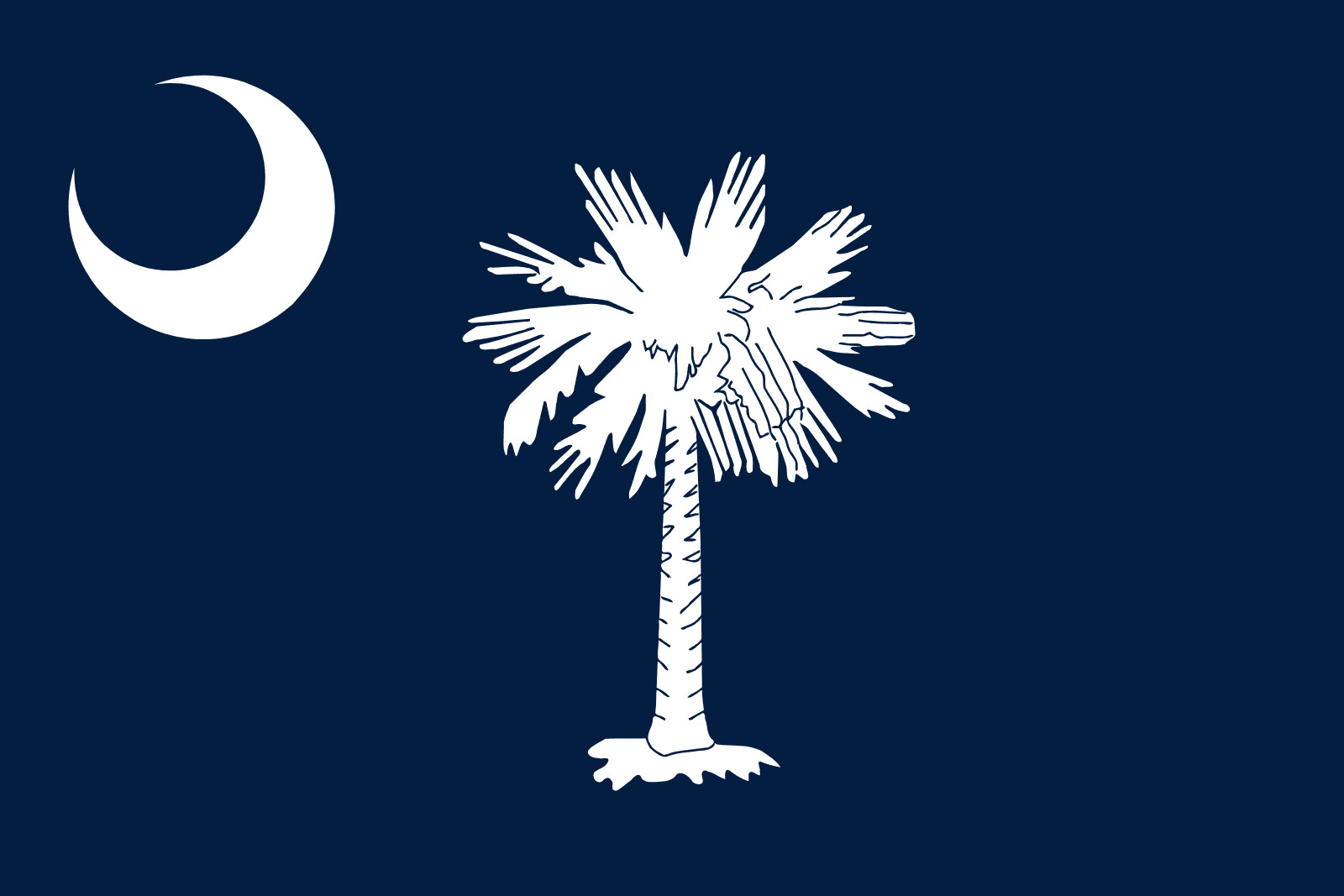 South Carolina state flag sticker weatherproof bumper vinyl decal