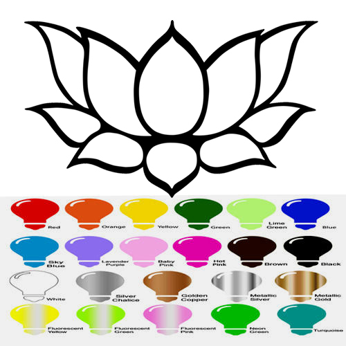 Lotus Flower Vinyl Decal Sticker for Car Window Wall Decor Yoga Buddhism Laptop